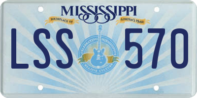 MS license plate LSS570