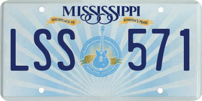 MS license plate LSS571