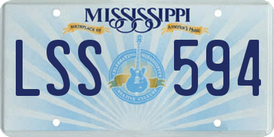 MS license plate LSS594