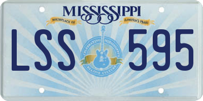MS license plate LSS595