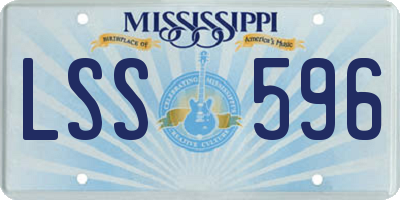 MS license plate LSS596