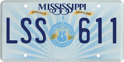 MS license plate LSS611