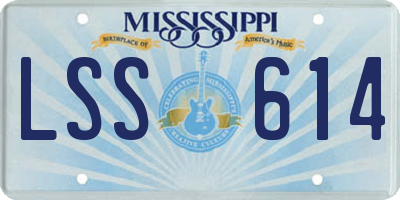 MS license plate LSS614