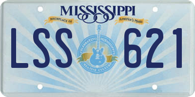 MS license plate LSS621