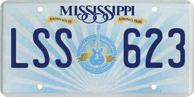 MS license plate LSS623