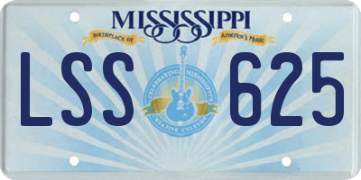 MS license plate LSS625