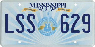 MS license plate LSS629