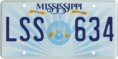 MS license plate LSS634