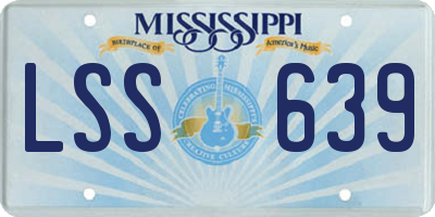 MS license plate LSS639