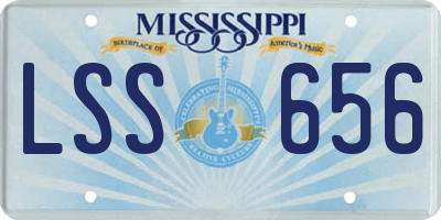 MS license plate LSS656