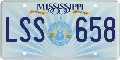 MS license plate LSS658