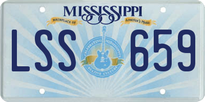 MS license plate LSS659