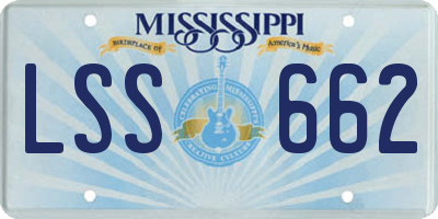 MS license plate LSS662