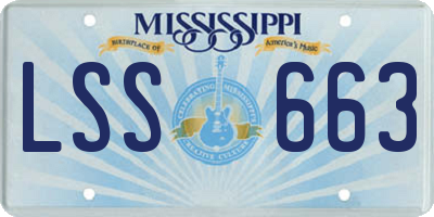 MS license plate LSS663