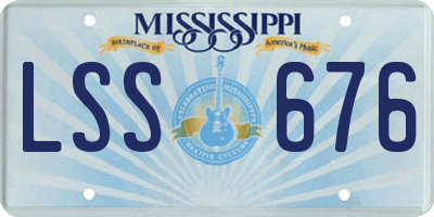 MS license plate LSS676