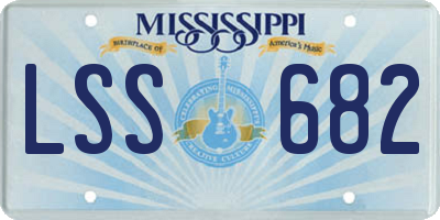 MS license plate LSS682