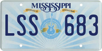 MS license plate LSS683