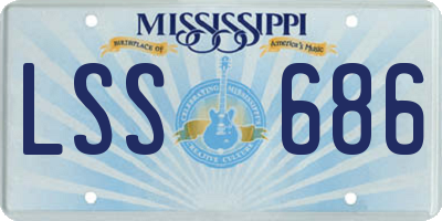 MS license plate LSS686