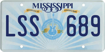 MS license plate LSS689