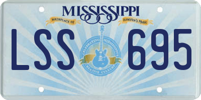 MS license plate LSS695