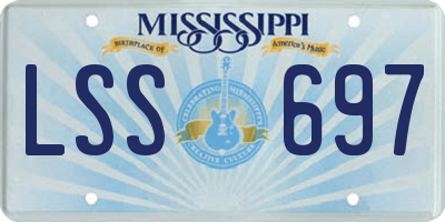 MS license plate LSS697