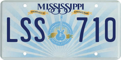 MS license plate LSS710