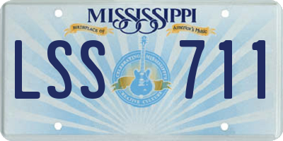 MS license plate LSS711