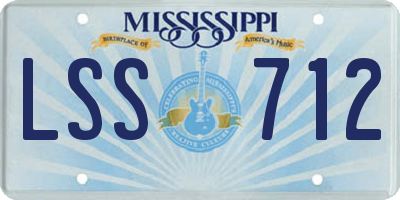 MS license plate LSS712