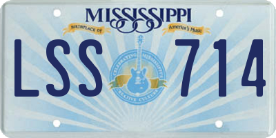 MS license plate LSS714