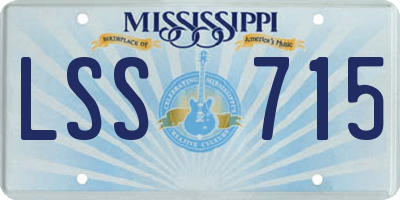 MS license plate LSS715