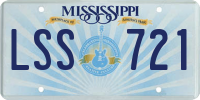 MS license plate LSS721