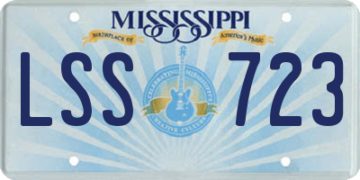 MS license plate LSS723