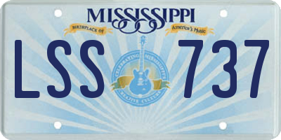 MS license plate LSS737