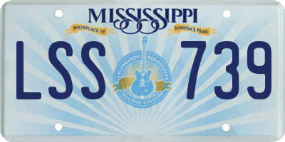 MS license plate LSS739