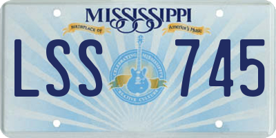 MS license plate LSS745