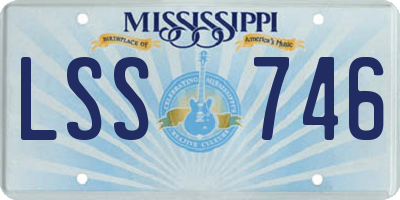 MS license plate LSS746