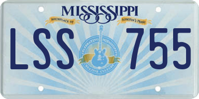 MS license plate LSS755