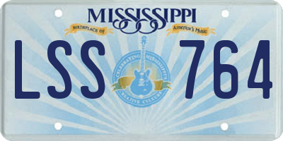 MS license plate LSS764