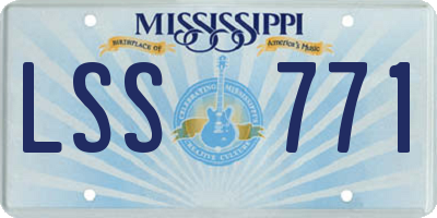 MS license plate LSS771