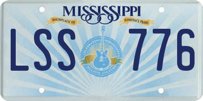 MS license plate LSS776