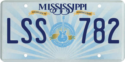 MS license plate LSS782