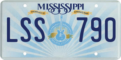 MS license plate LSS790