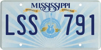 MS license plate LSS791