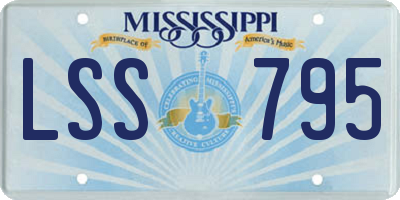 MS license plate LSS795