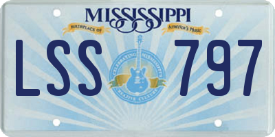 MS license plate LSS797
