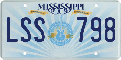 MS license plate LSS798