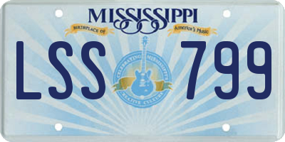 MS license plate LSS799