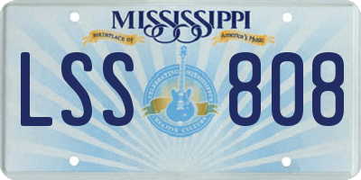 MS license plate LSS808