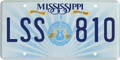 MS license plate LSS810