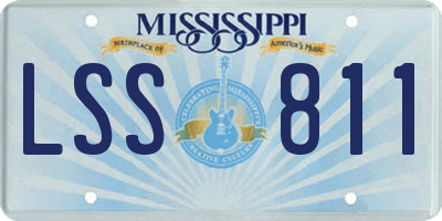 MS license plate LSS811